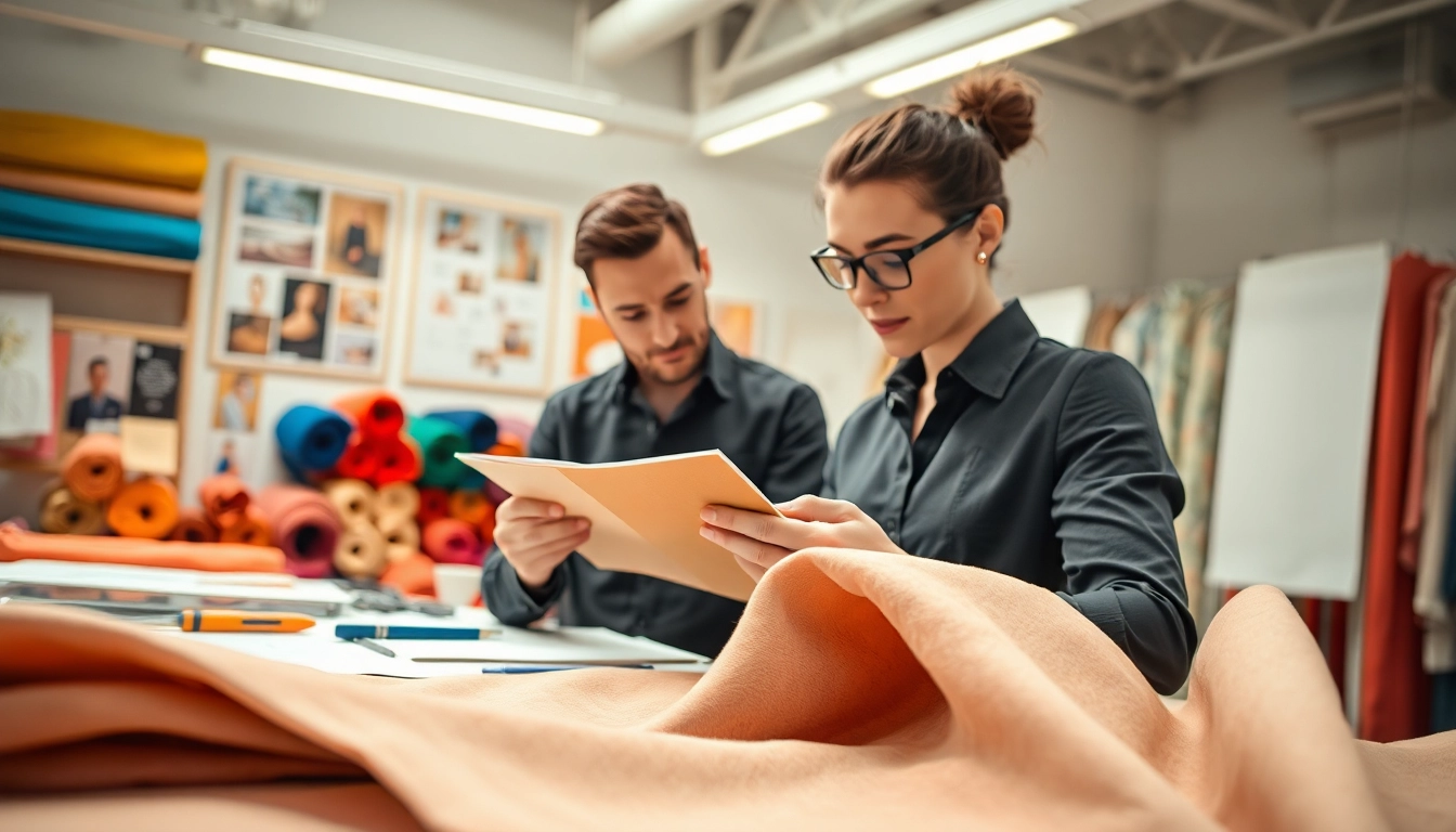 Creëer unieke modeontwerpen met Punta di Roma stoffen in een stijlvolle studio.